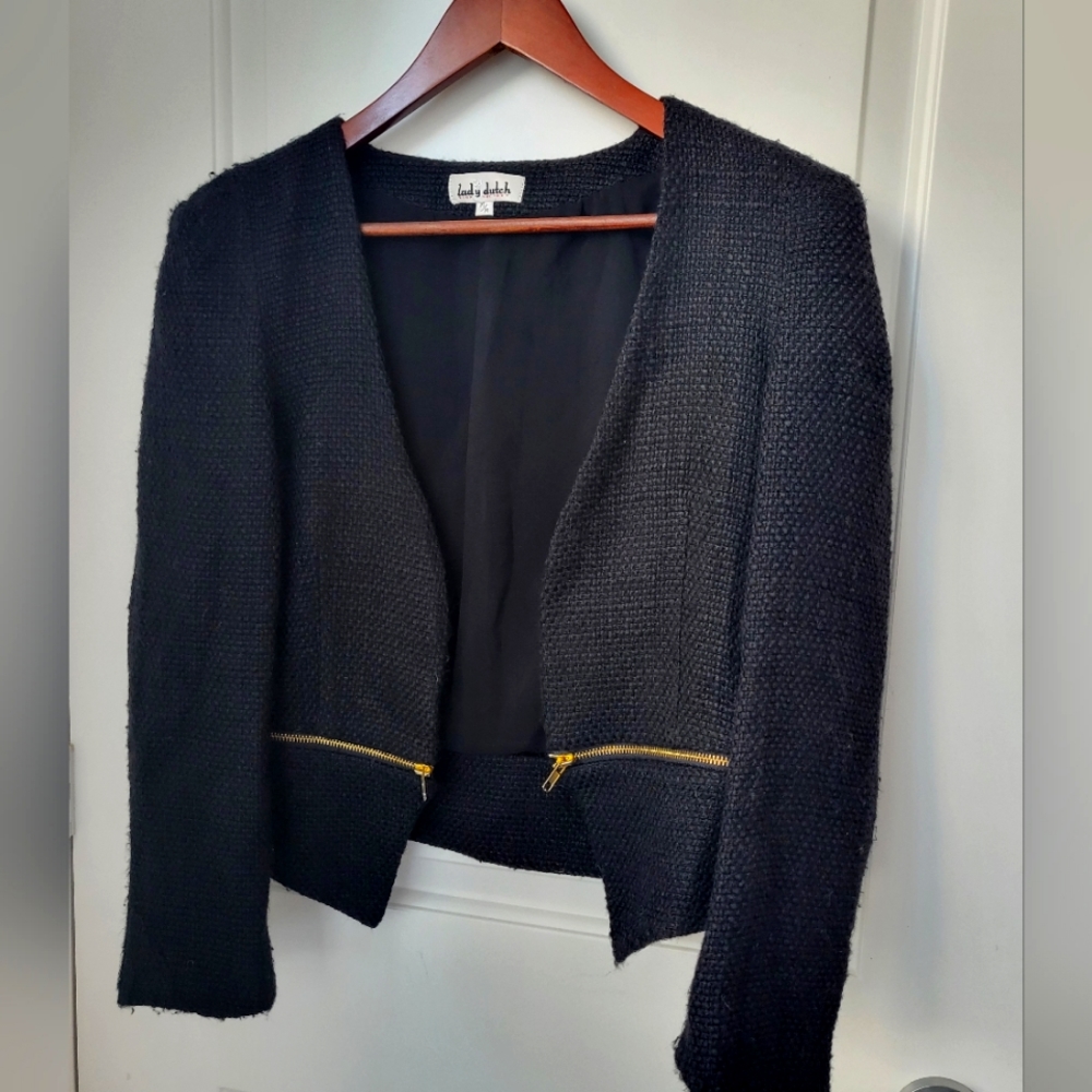Lady Dutch tweed black Blazer